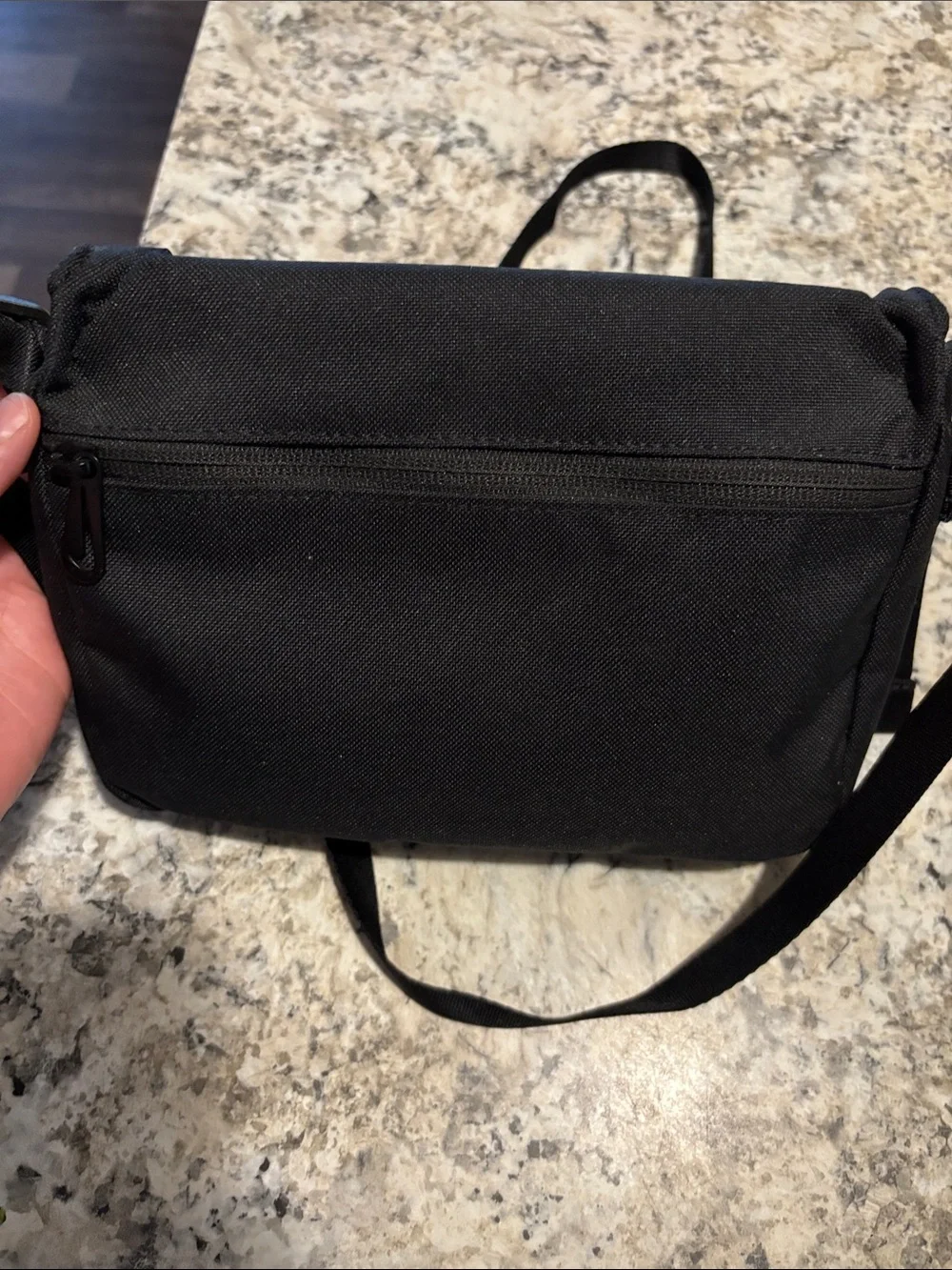 Nike Black Crossbody Messenger Bag with White Logo